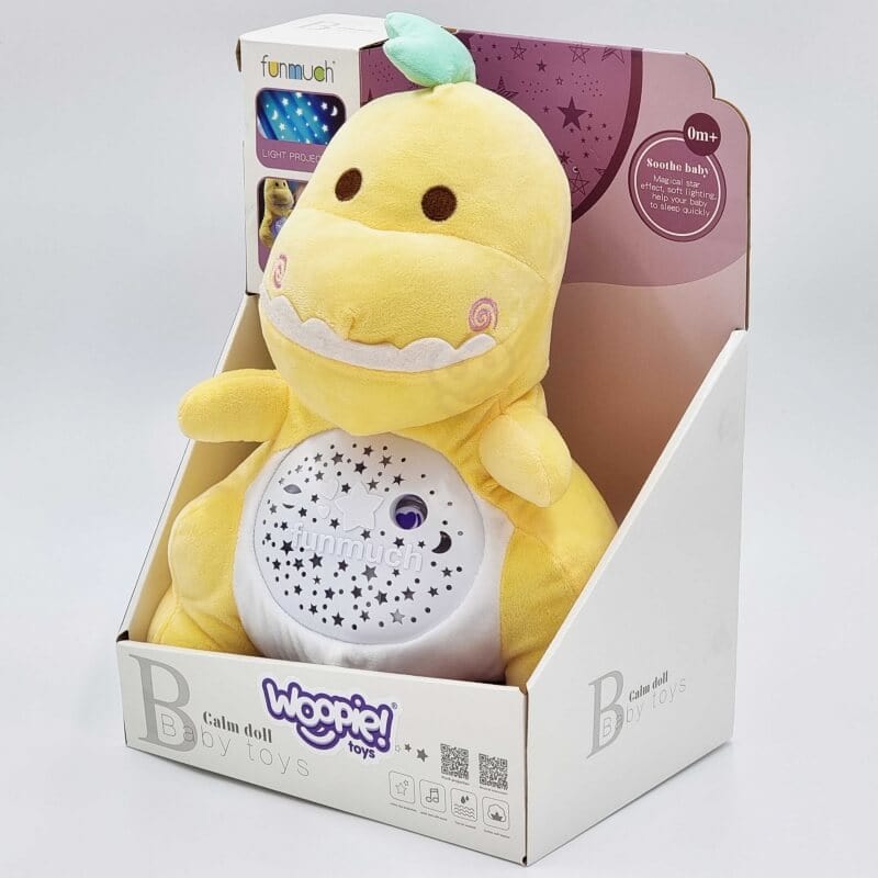 WOOPIE Przytulanka Projektor 2w1 Usypiacz Dino Žaislai Vaikams Ir Kūdikiams