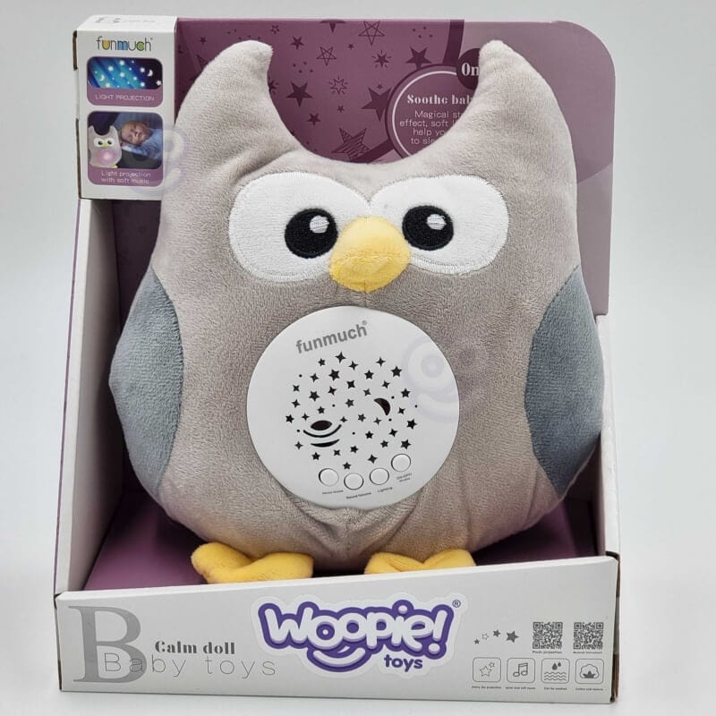 WOOPIE Przytulanka Usypiacz Projektor 2w1 Sówka - 10 Kołysanek Žaislai kūdikiams