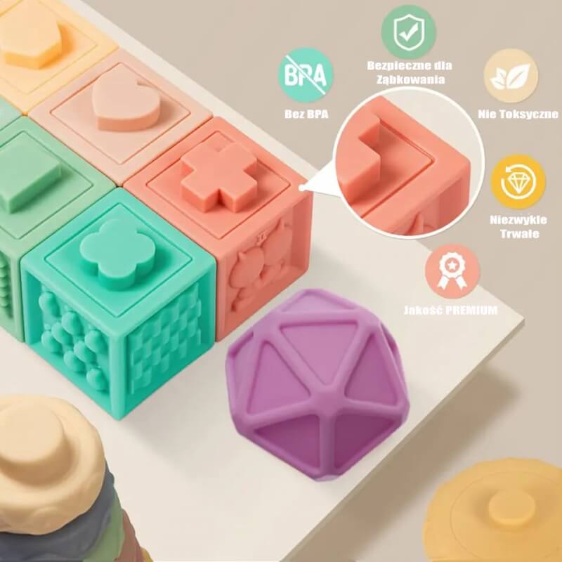 WOOPIE Sensorine Dėlione Kramtukai Paspaudimo Garsas 23 el. Mokymasis Skaičiuoti Žaislai kūdikiams