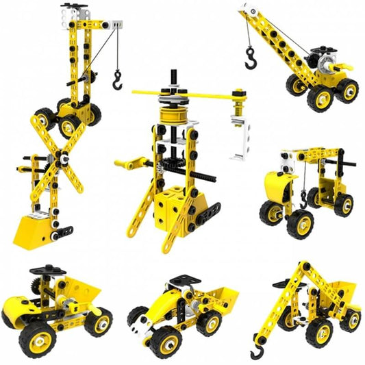 Woopie Statybinių Transporto Priemonių Rinkinys 100 Vnt. Vaikams 5+ Žaislai Konstruktoriai