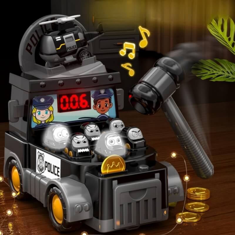 Woopie Whack-A-Mole Policijos Žaidimas Vaikams Su Plaktuku Interaktyvūs Žaislai