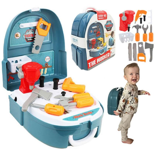 WOOPIE Zestaw Małego Majsterkowicza Warsztat w Plecaku 18 el. Žaislai Vaikams Ir Kūdikiams