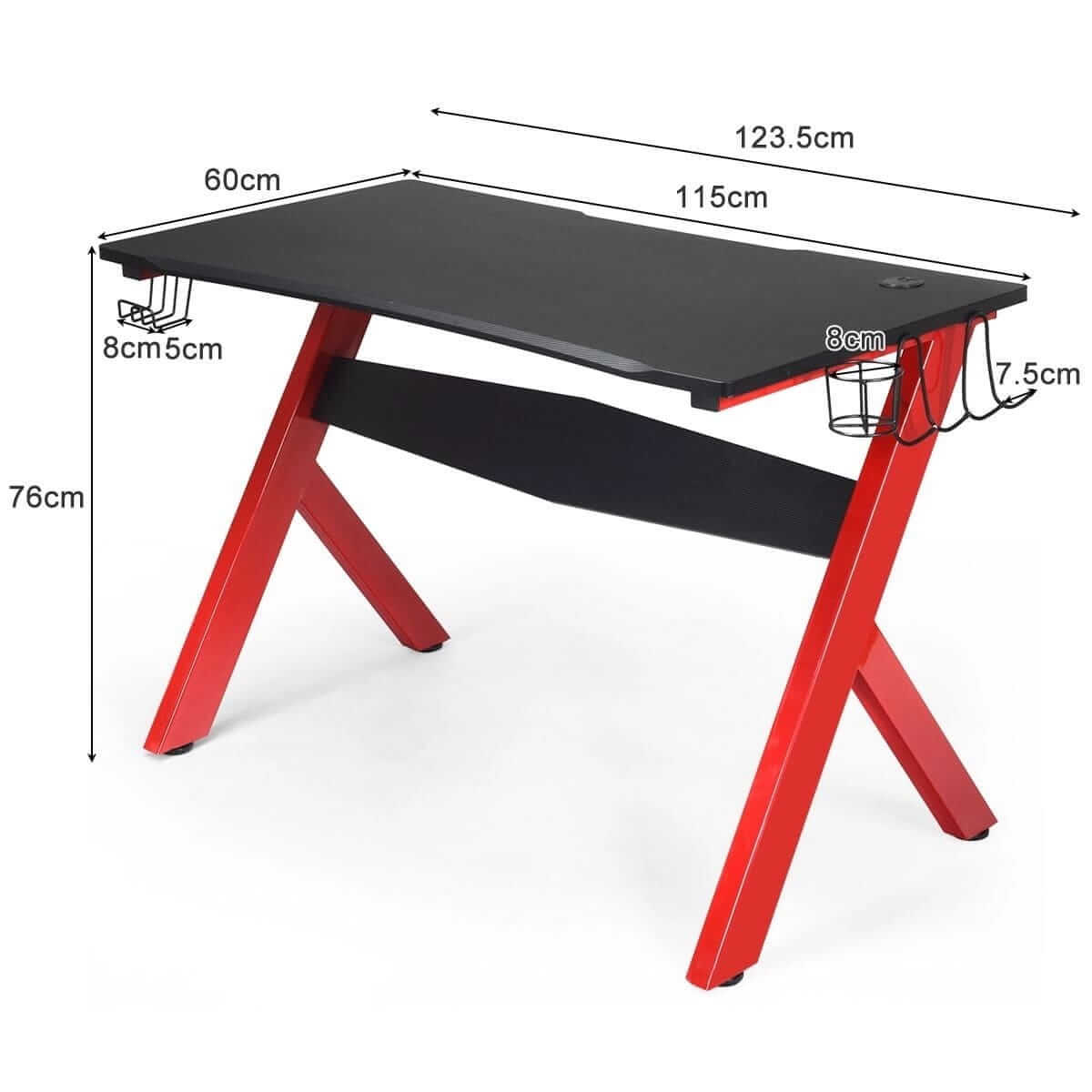 Žaidimų stalas Rašomasis stalas su ausinių laikikliu 115 x 60 x 76 cm Rašomasis Stalas