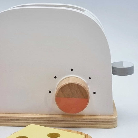 Žaislas Vaikams Tooky Toy Medinių Skrudintuvų Rinkinys Vaikams 9 El. Žaislinis Maistas