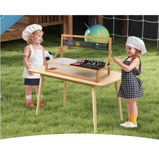 Žaislinė Mini Sodo Virtuvė Vaikams Su Priedais Vaikiškos lauko virtuvėlės