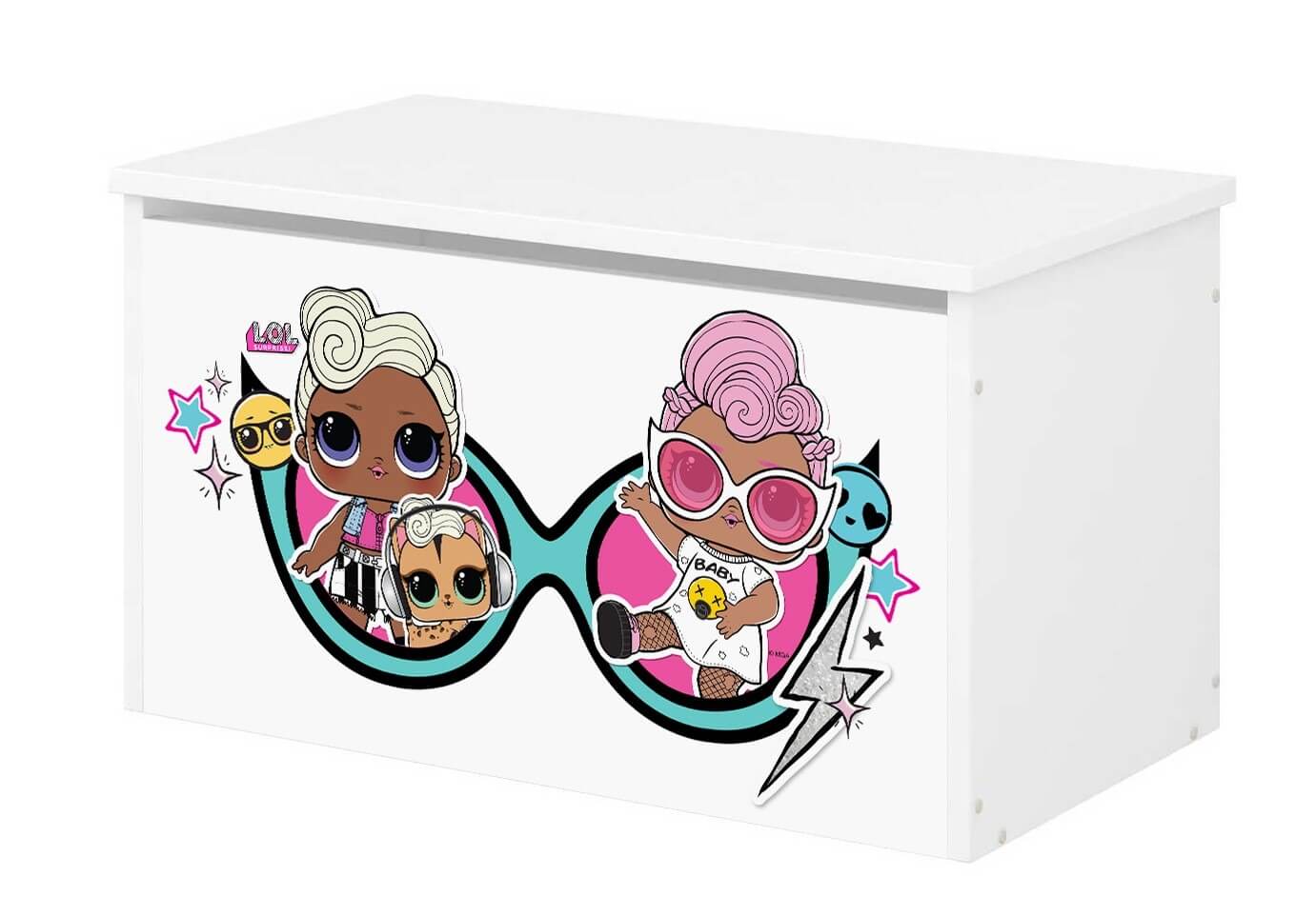 Žaislų Laikymo Dėžė Vaiko Kambariui „L.O.L. Surprise Glasses“ Žaislų Dėžės Ir Lentynos