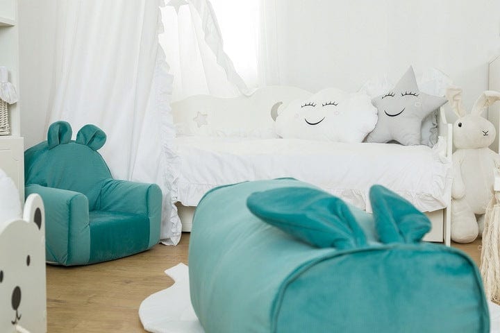 Baby Raj Minkštas vaikiškas foteliukas yra 6-ių spalvų pasirinkimai Baby & Toddler Furniture Sets