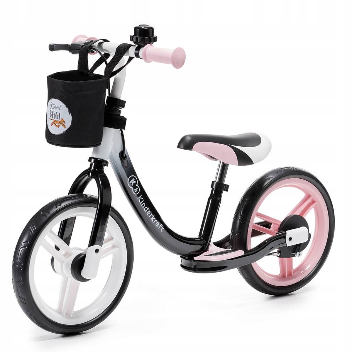 Kinderkraft Space 12" Balansinis Dviratukas Rožinis 2m+ Push & Pedal Riding Vehicles
