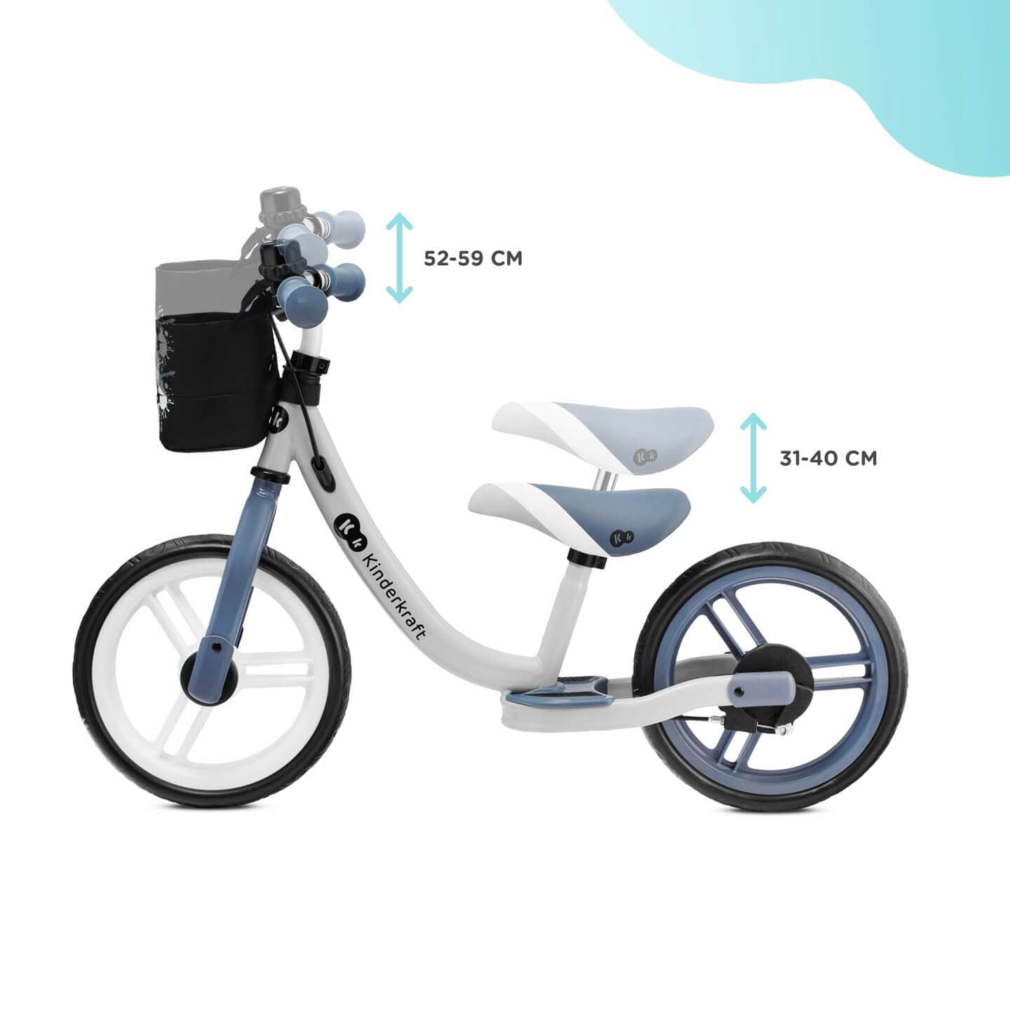 Kinderkraft Space 12" Balansinis Dviratukas Push & Pedal Riding Vehicles