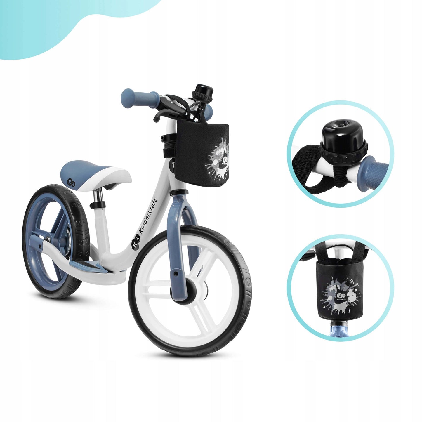 Kinderkraft Space 12" Balansinis Dviratukas Push & Pedal Riding Vehicles