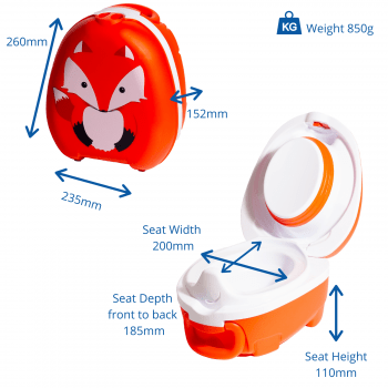 Nešiojamas naktipuodis "Lapė" Potty Training