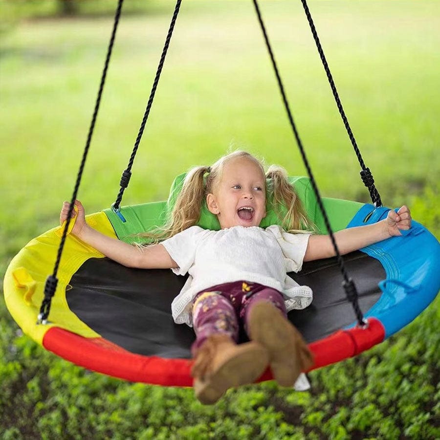 Spalvota Sodo Sūpynė Gandralizdis 100 cm Swing Sets & Playsets