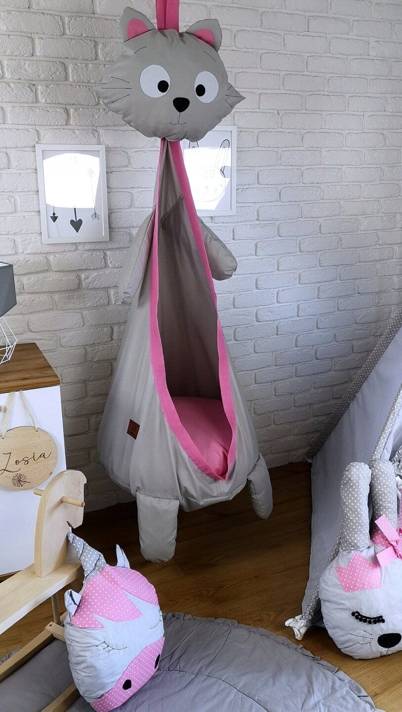 Supynė Tinka Lauke ir Namie, "Rožinis Katinas" 65 x 165 x 65 cm Play Swings
