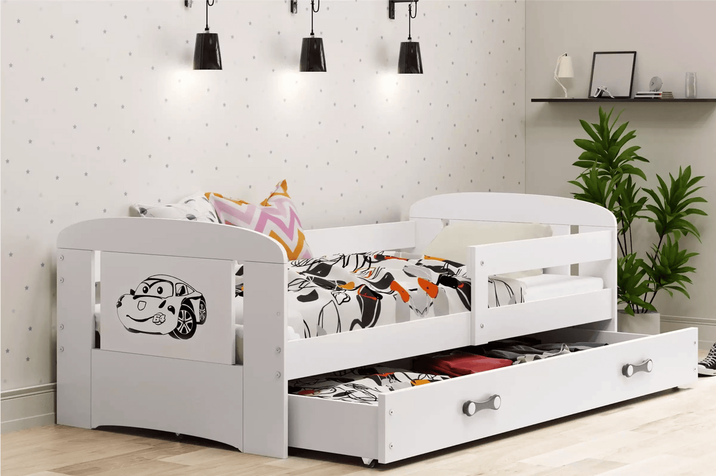Vaikiška Lova Filip Balta Spalva 160 x 80 cm/190 x 80 cm Cribs & Toddler Beds 80 x 160