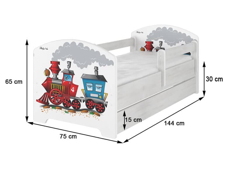 Vaikiška Lova "Oskar Baby Boo Žirafa" Su Čiužiniu 140 x 70 cm Cribs & Toddler Beds