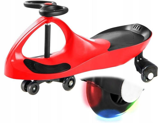 Vaikiškas dviratis "Twistcar" Svingis Raudonas Guminiai LED Ratai Tricycles