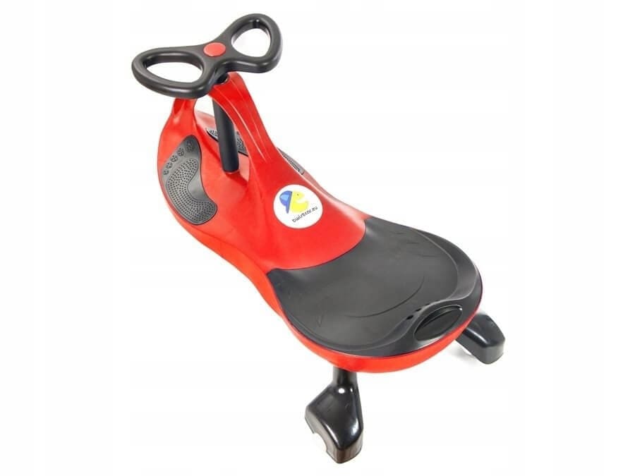 Vaikiškas dviratis "Twistcar" Svingis Raudonas Guminiai LED Ratai Tricycles