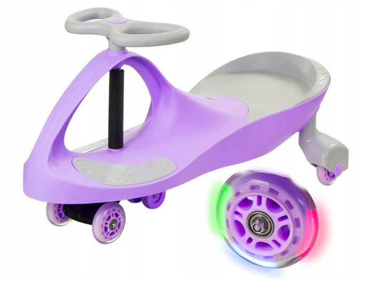 Vaikiškas dviratis "Twistcar" Svingis Violetinis Guminiai LED Ratai Tricycles