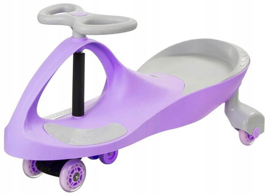 Vaikiškas dviratis "Twistcar" Svingis Violetinis Guminiai LED Ratai Tricycles