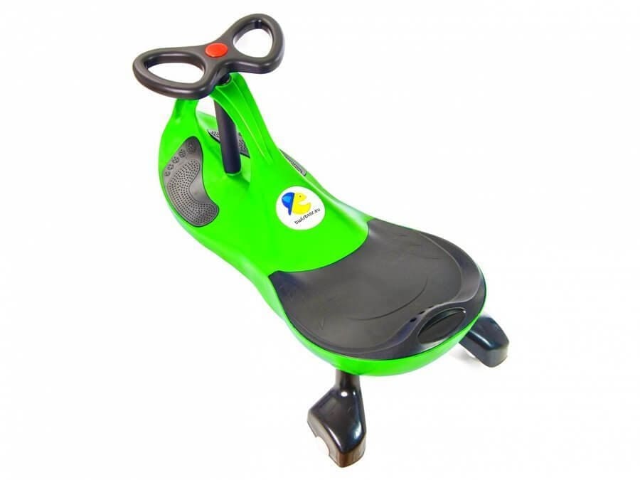 Vaikiškas dviratis "Twistcar" Svingis Žalias Guminiai LED Ratai Tricycles