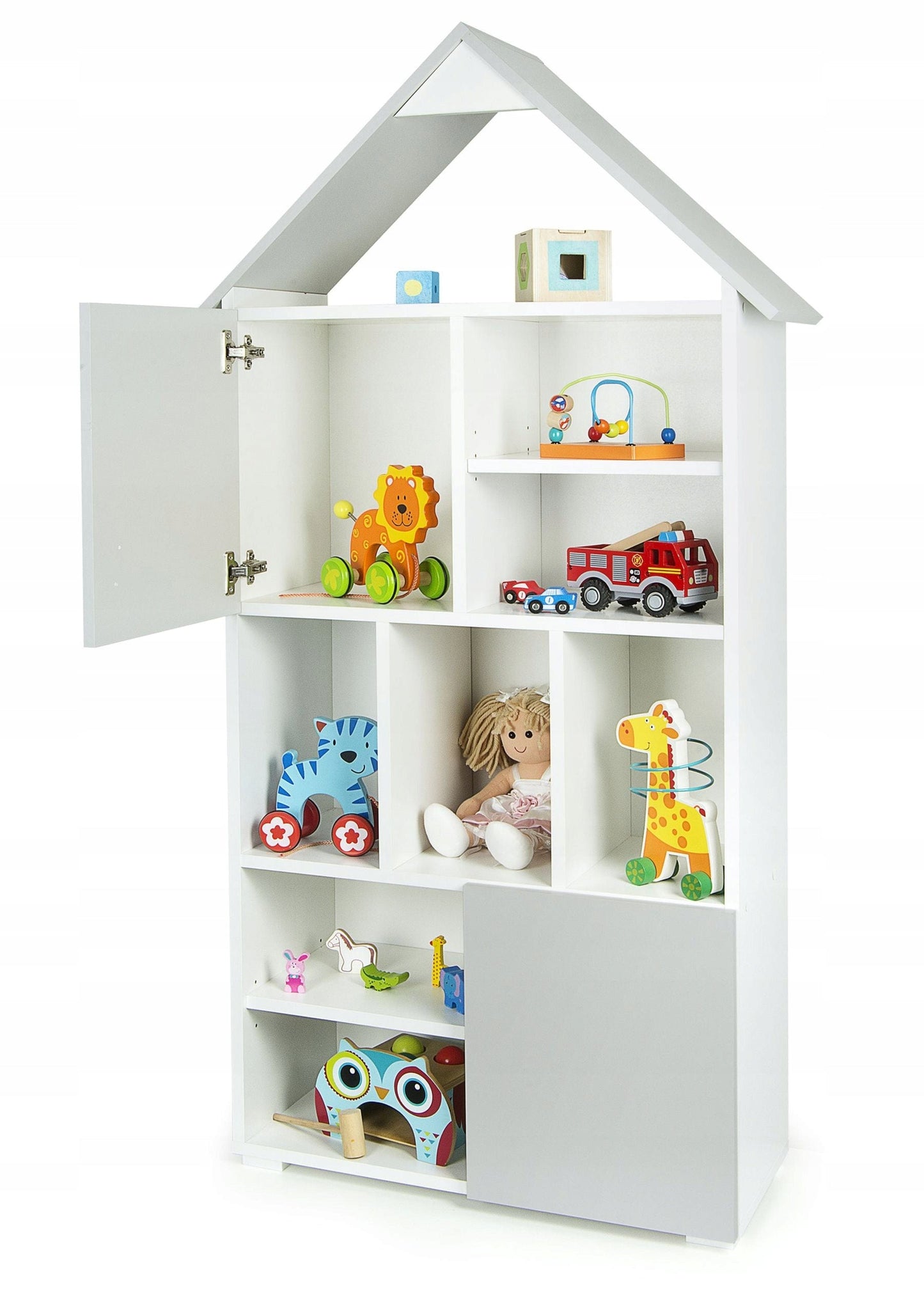 Žaislų/knygų Lentyna/Lėlių namelis Leomark 80 x 32 x 161 cm Balta Storage & Organization