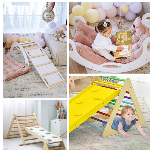 Montessori Laipiojimo arka ir Pikler Trikampis Pagal Vaiko Amžių