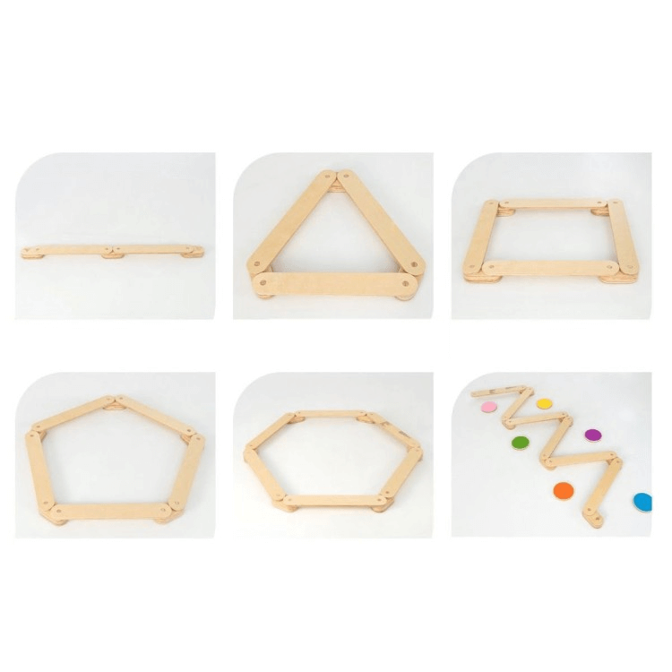 12 Dalių Medinių Balansinių Sijų Rinkinys Vaikams Sensoriniai Takeliai