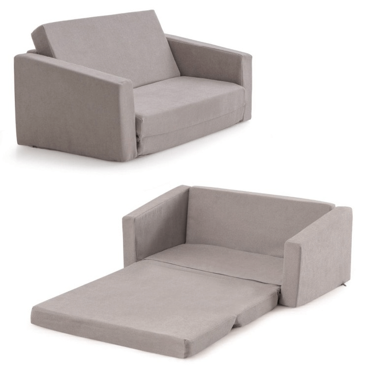 2 Viename Vaikiška Sofa-Lova – Transformuojama Minkšta Sofa Vaikams Modulinės sofos