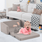 2 Viename Vaikiška Sofa-Lova – Transformuojama Minkšta Sofa Vaikams Modulinės sofos