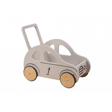 3in1 Medinis Stumdukas Vežimėlis Ir Žaislų Dėžė Mašinėlė Smėlio 51 × 55 × 29 cm Stumiamos Mašinėlės Vaikams