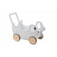 3in1 Medinis Stumdukas Vežimėlis Ir Žaislų Dėžė Šuo Baltas 51 × 55 × 29 cm Stumiamos Mašinėlės Vaikams