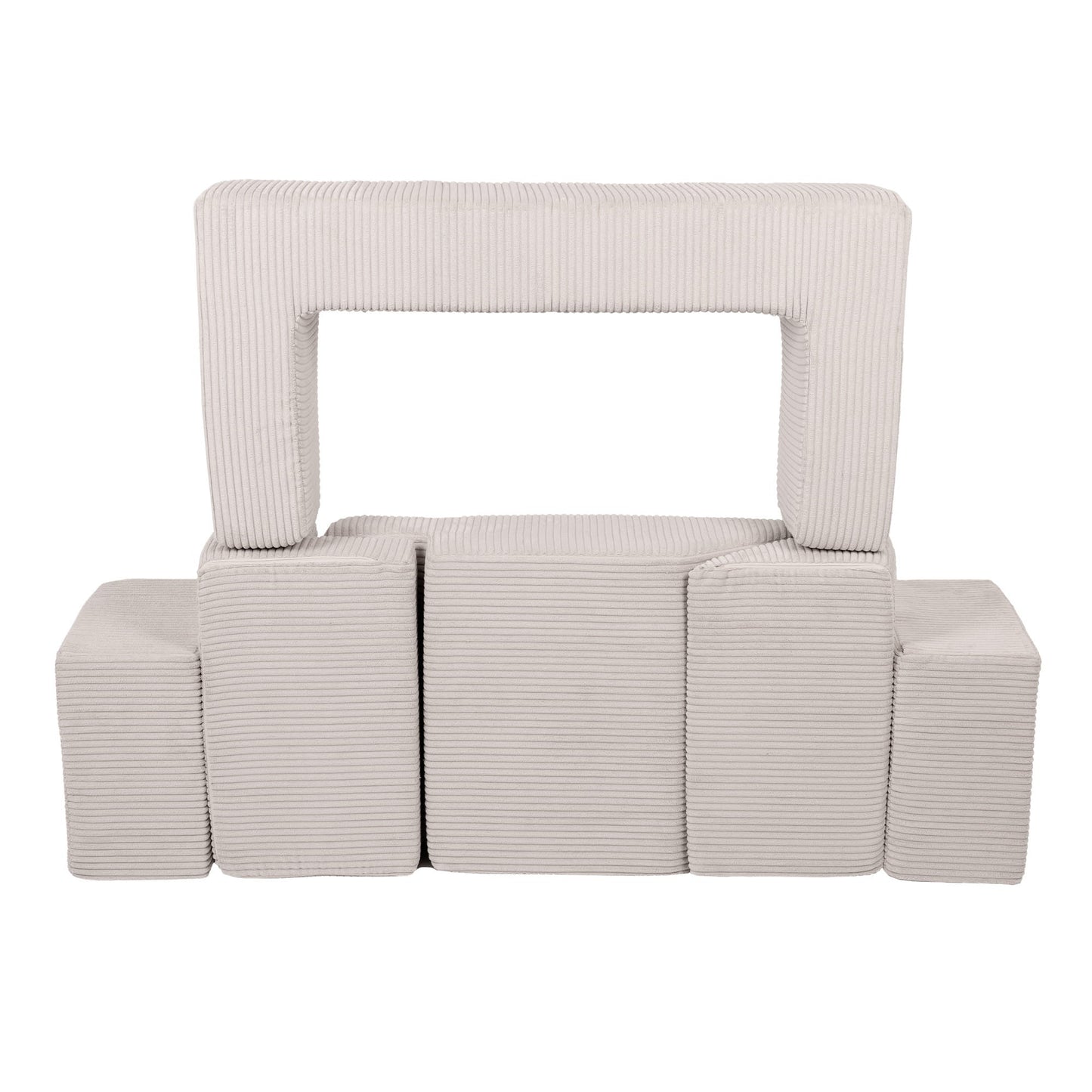 Aesthetic Bricks modulinė vaikiška sofa, ekru, 3 nuotrauka