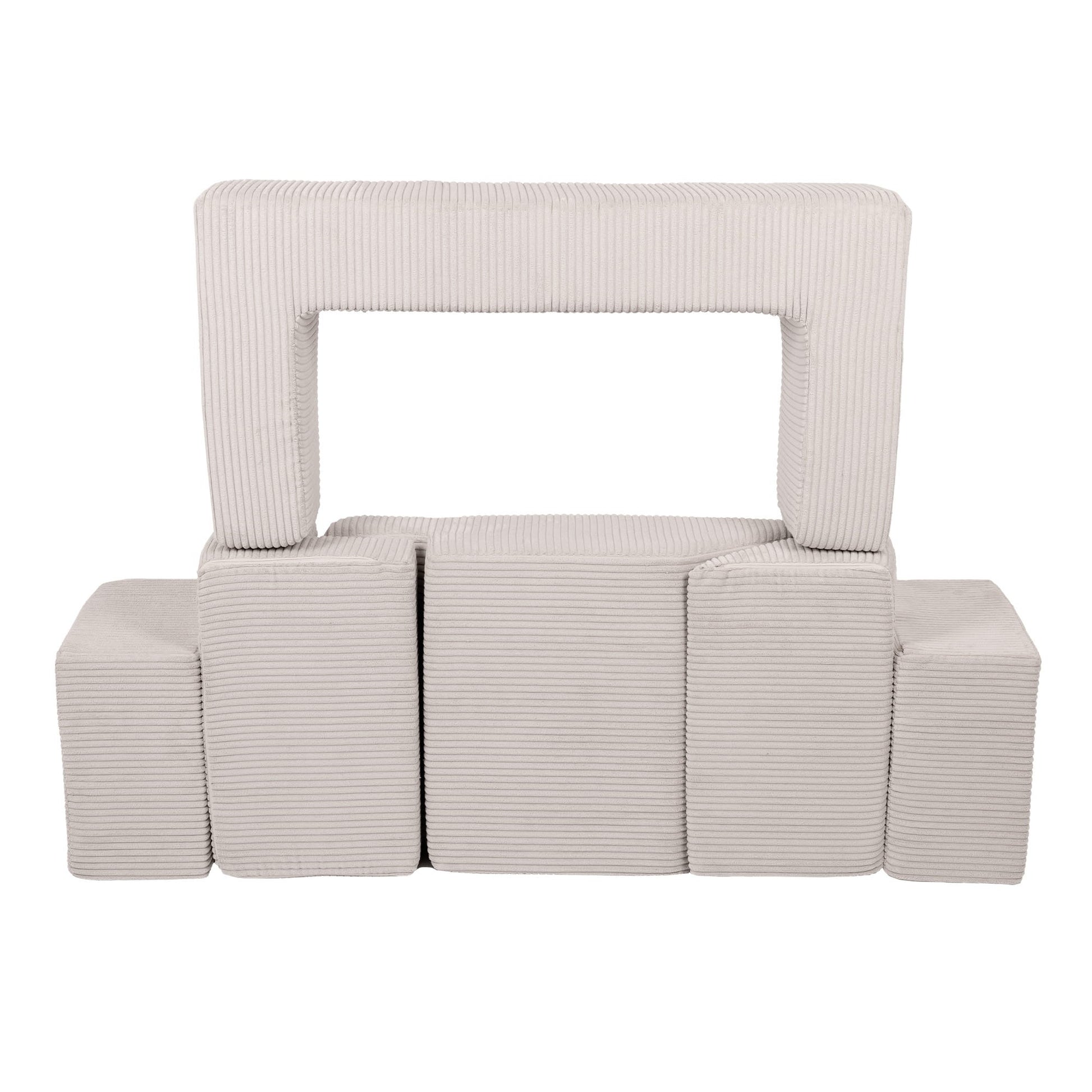 Aesthetic Bricks modulinė vaikiška sofa, ekru, 3 nuotrauka