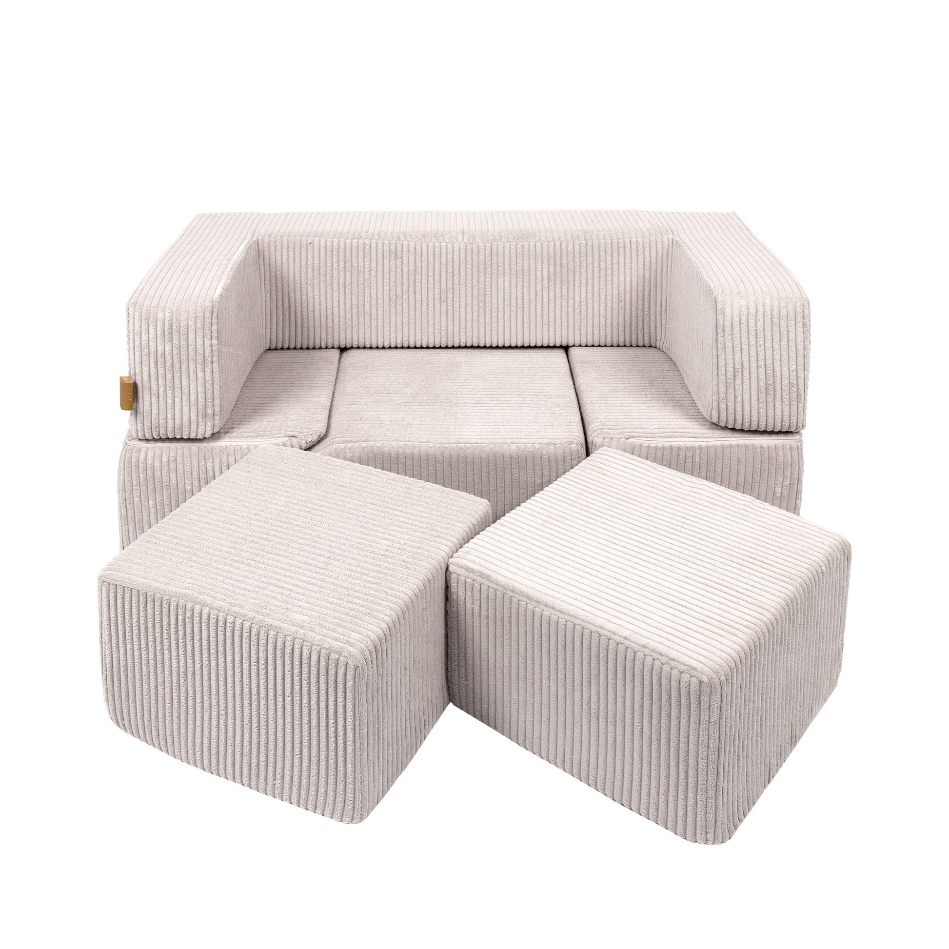 Aesthetic Bricks modulinė vaikiška sofa, ekru, 4 nuotrauka