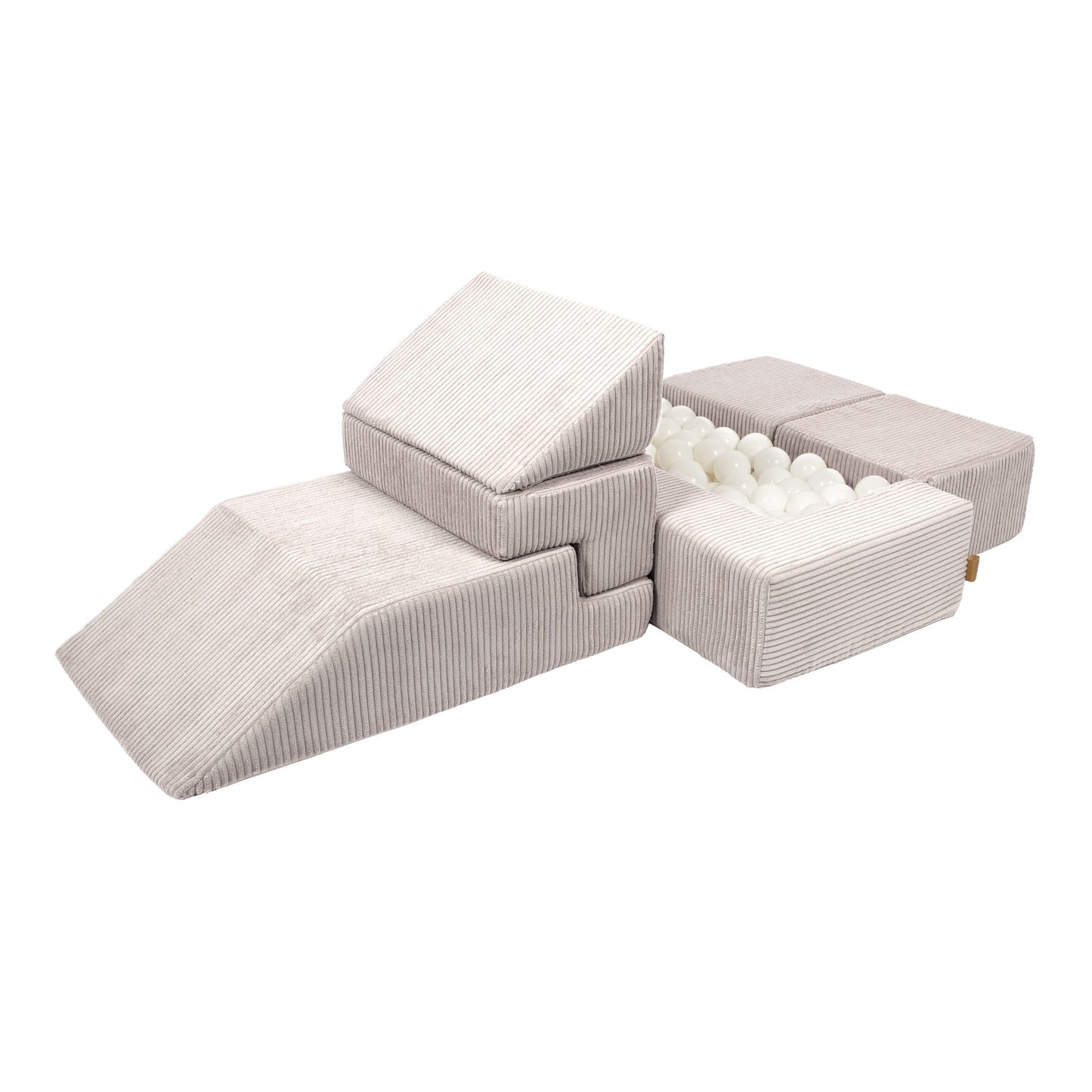 Aesthetic Bricks modulinė vaikiška sofa, ekru, 6 nuotrauka
