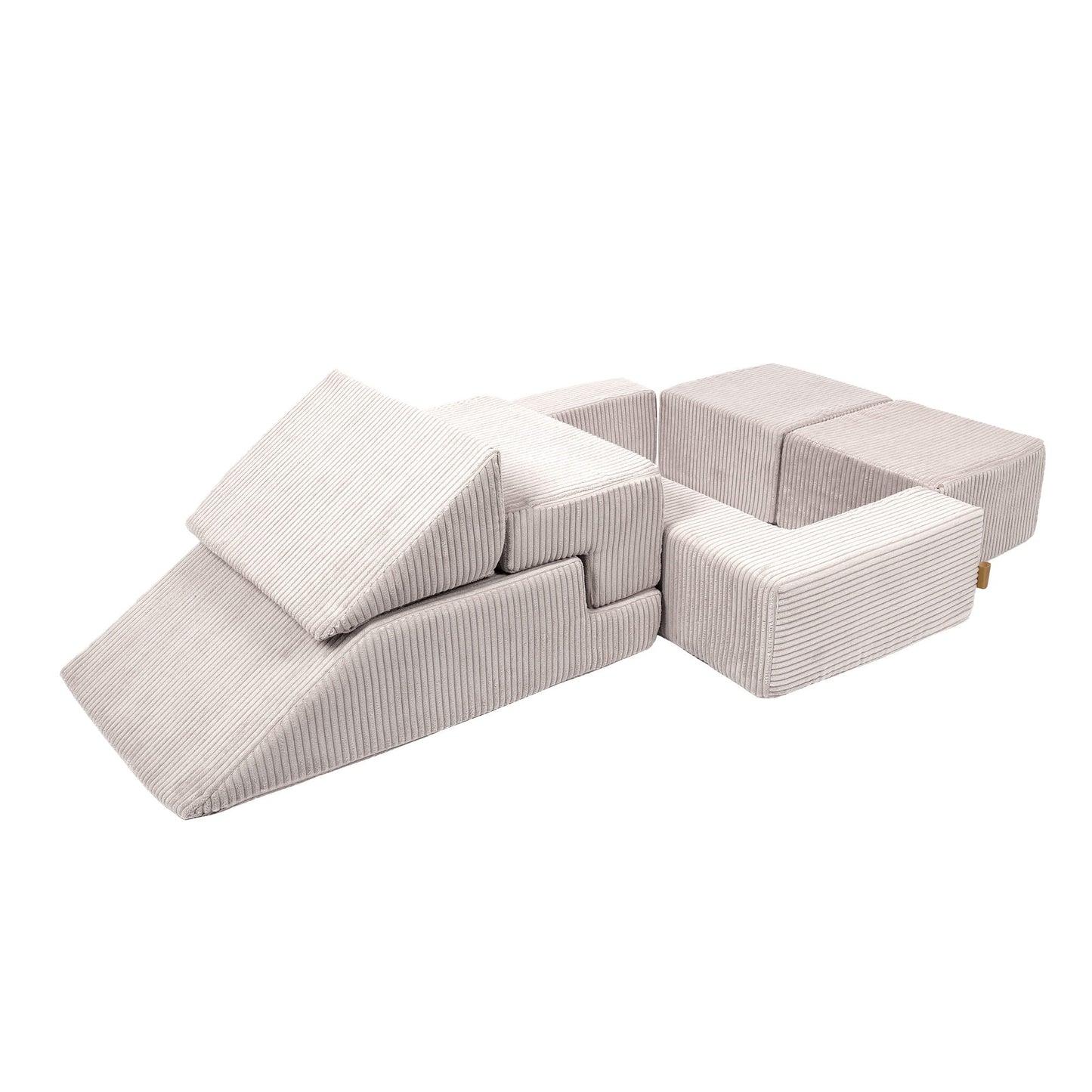 Aesthetic Bricks modulinė vaikiška sofa, ekru, 7 nuotrauka