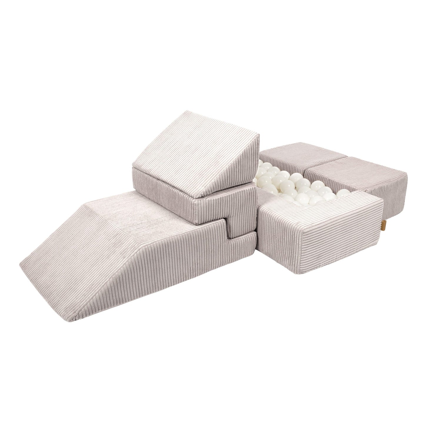 Aesthetic Bricks modulinė vaikiška sofa, ekru, 8 nuotrauka