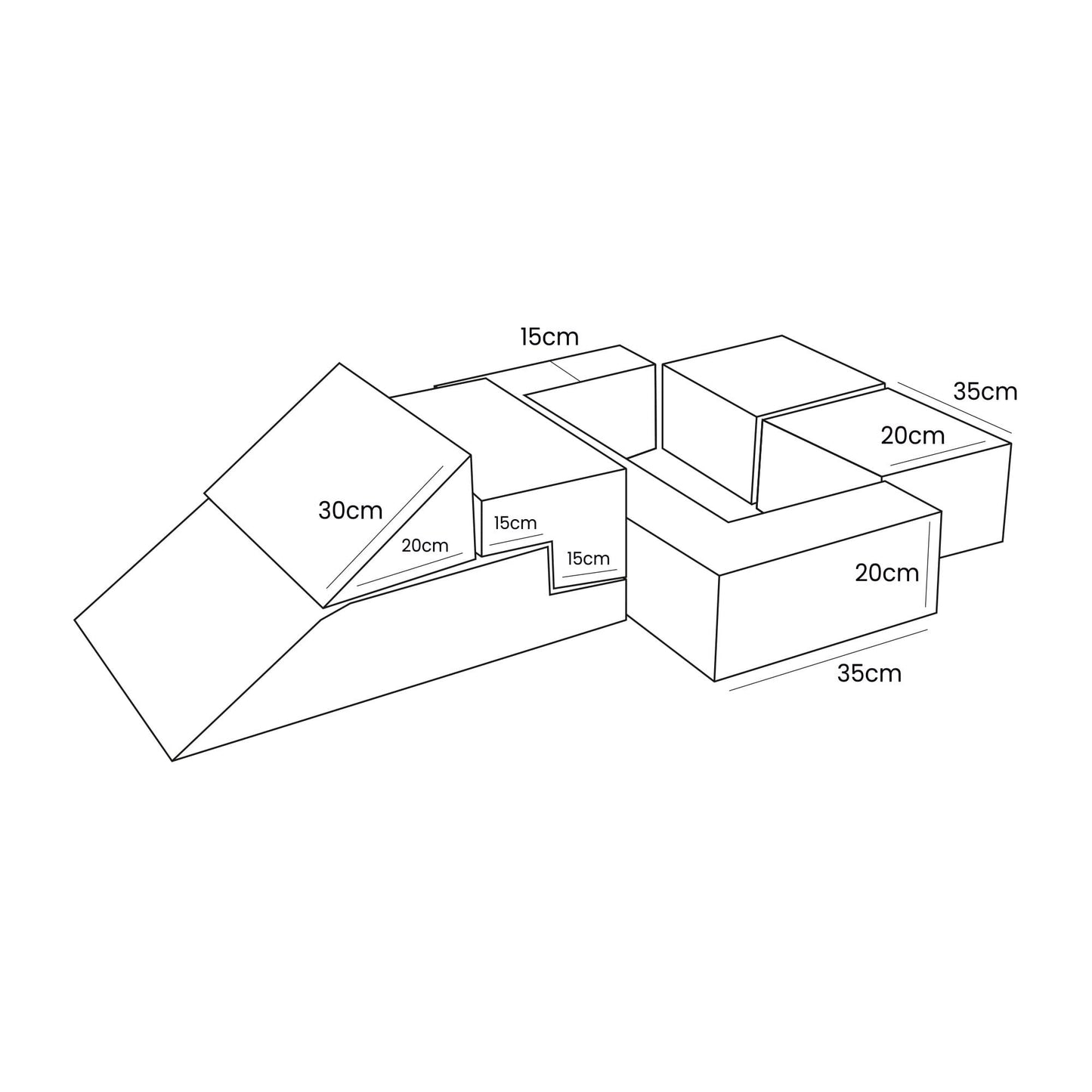 Aesthetic Bricks modulinė vaikiška sofa, ekru, 9 nuotrauka