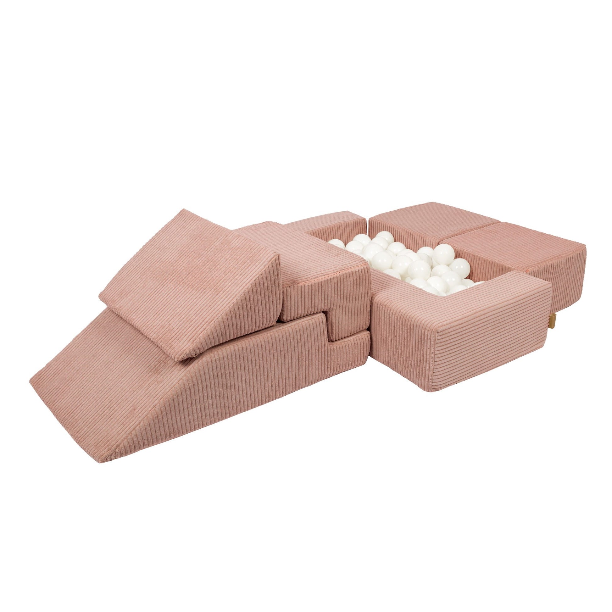 Aesthetic Bricks modulinė vaikiška sofa, pudrine rozine, 1 nuotrauka