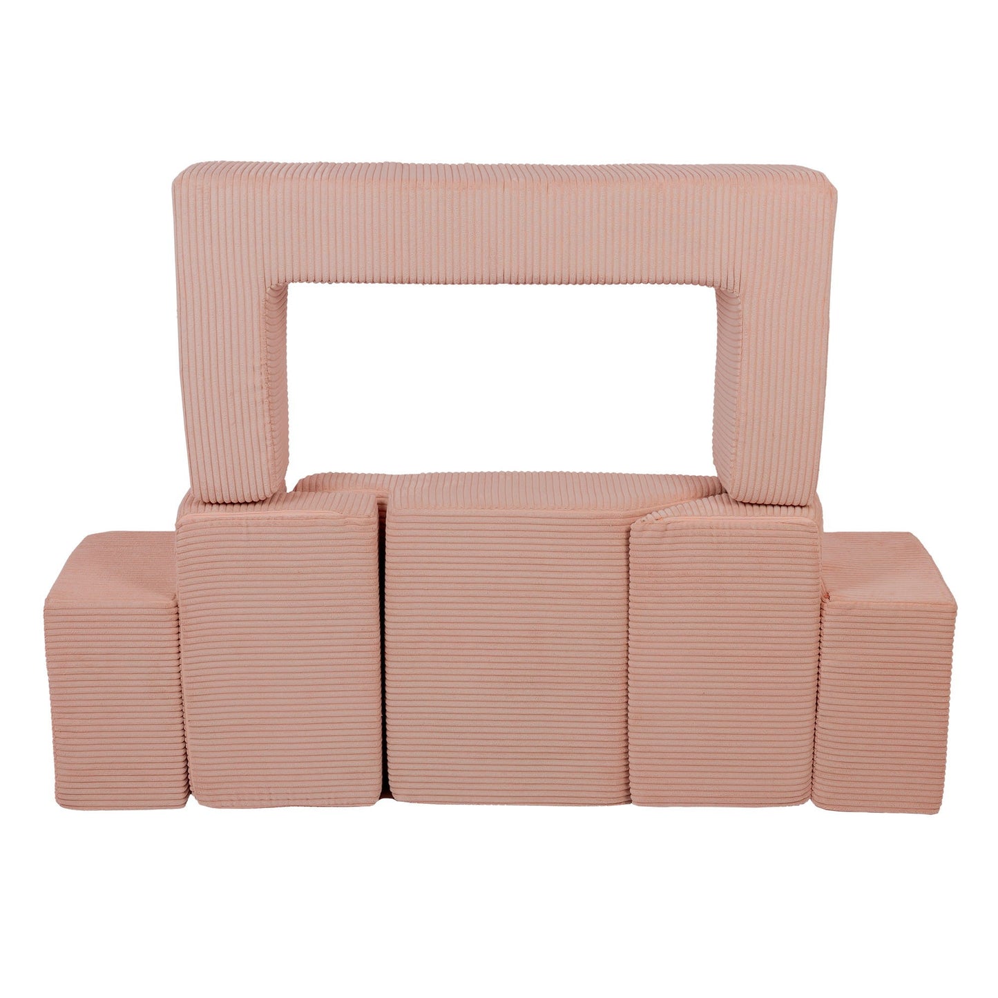 Aesthetic Bricks modulinė vaikiška sofa, pudrine rozine, 3 nuotrauka