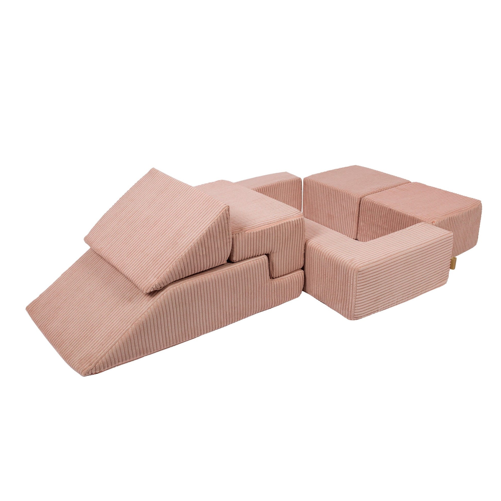 Aesthetic Bricks modulinė vaikiška sofa, pudrine rozine, 6 nuotrauka