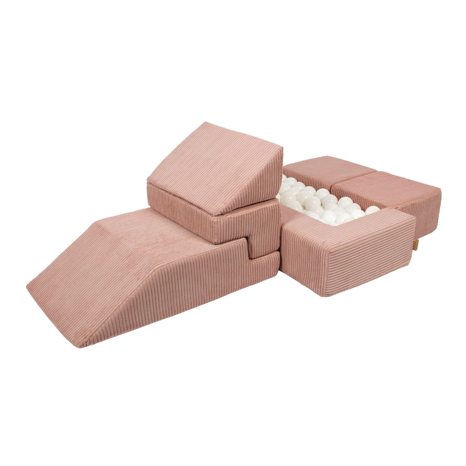 Aesthetic Bricks modulinė vaikiška sofa, pudrine rozine, 7 nuotrauka