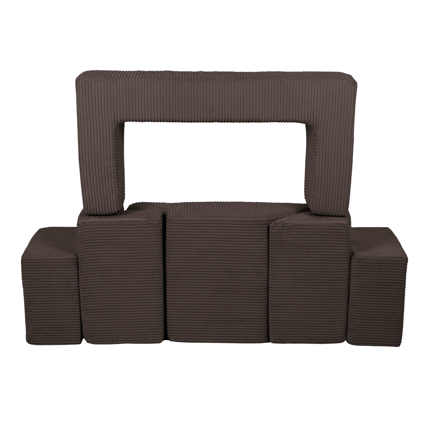 Aesthetic Bricks modulinė vaikiška sofa, ruda, 3 nuotrauka