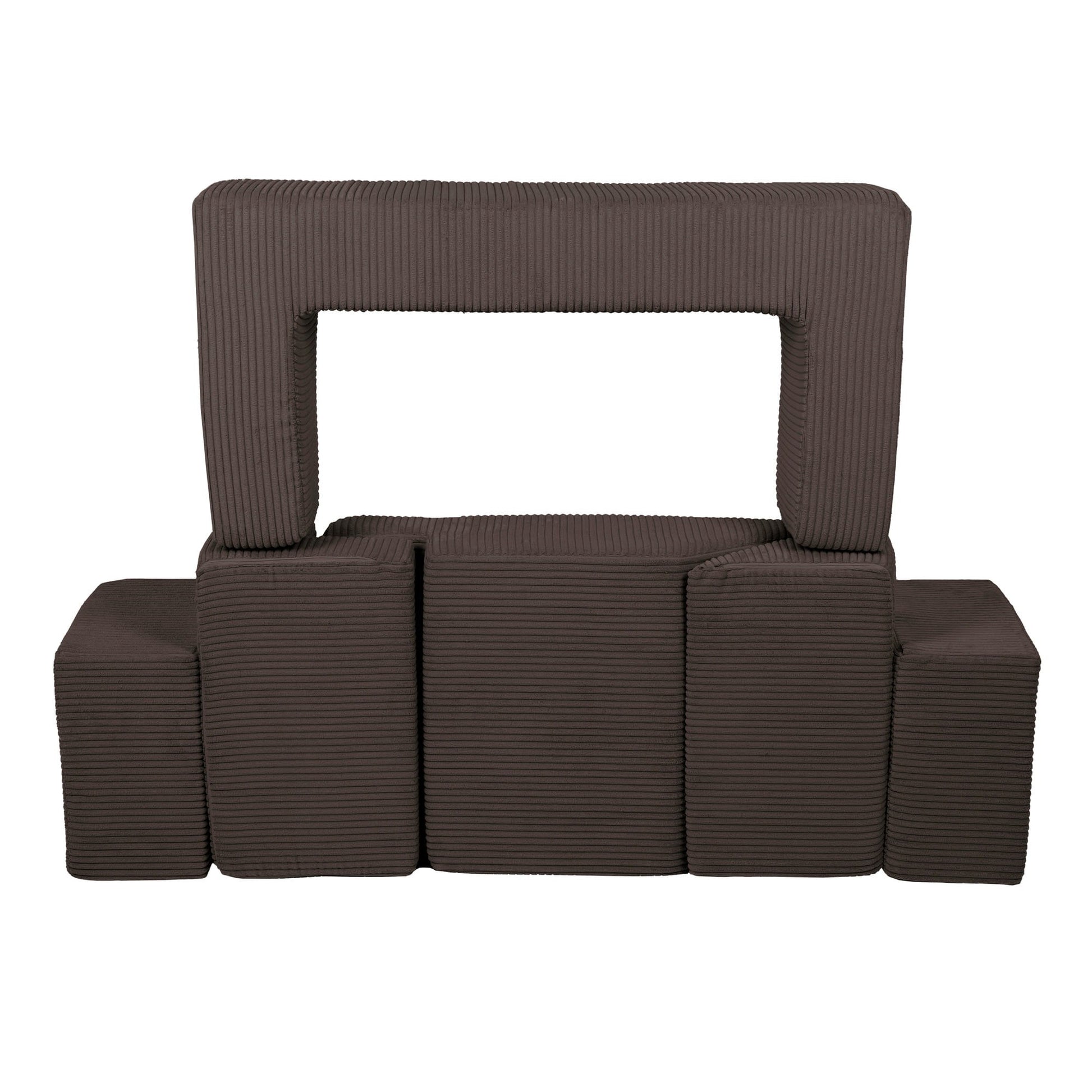 Aesthetic Bricks modulinė vaikiška sofa, ruda, 3 nuotrauka