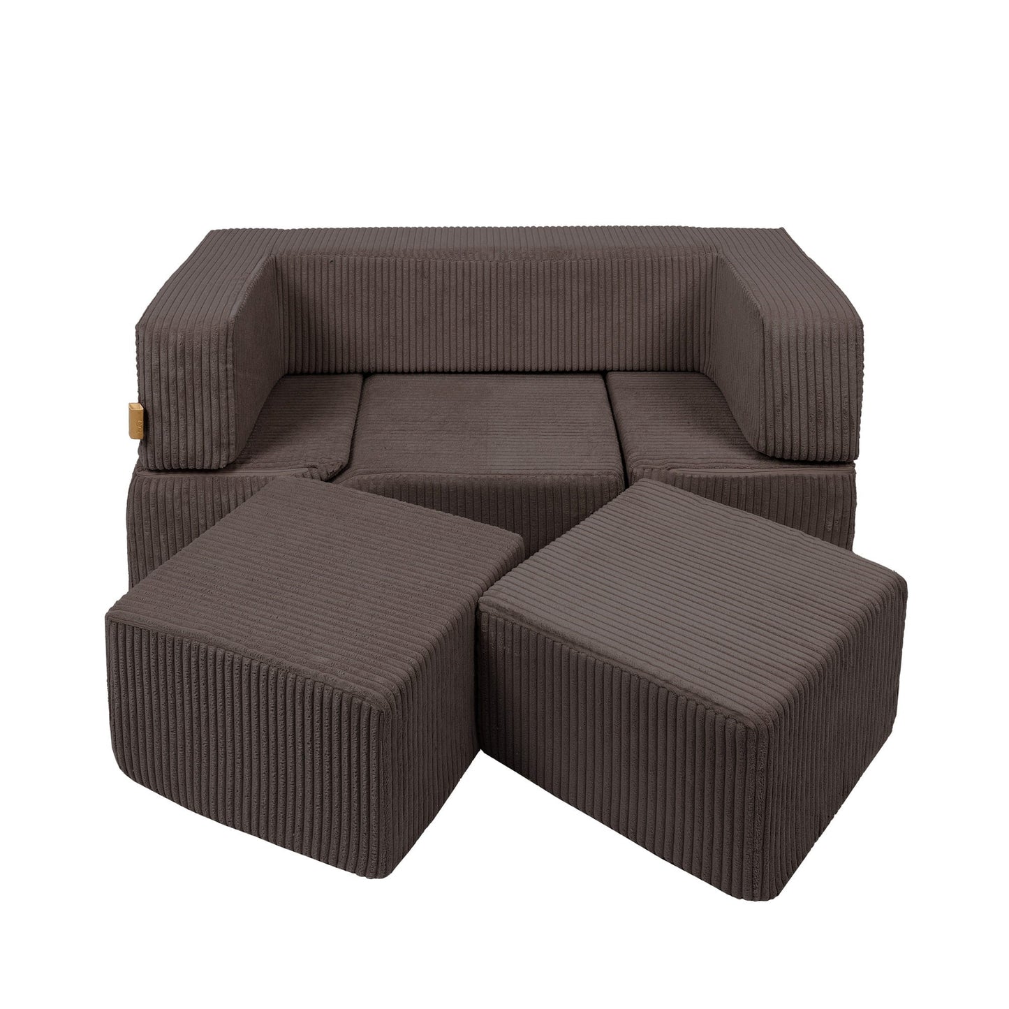 Aesthetic Bricks modulinė vaikiška sofa, ruda, 4 nuotrauka