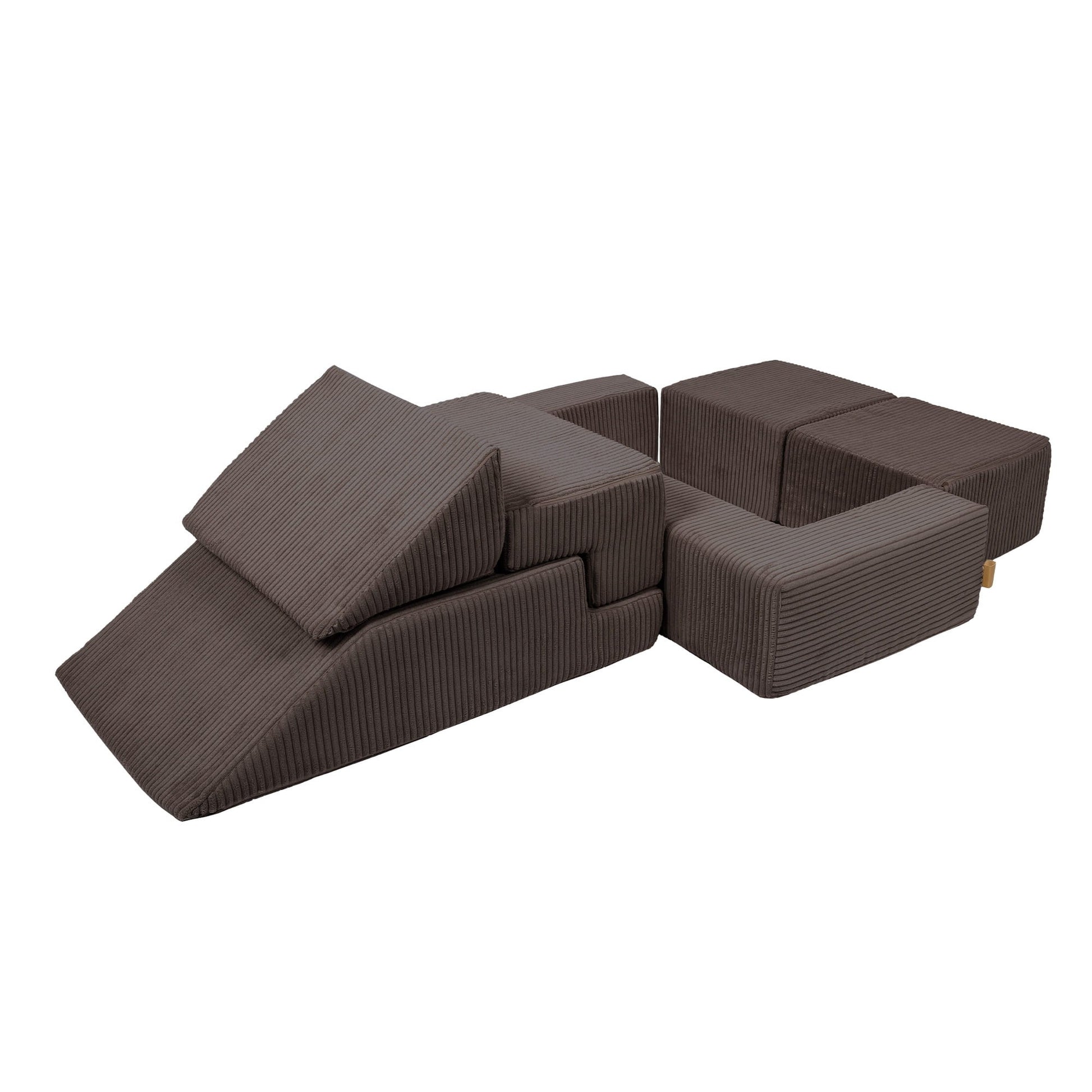 Aesthetic Bricks modulinė vaikiška sofa, ruda, 7 nuotrauka