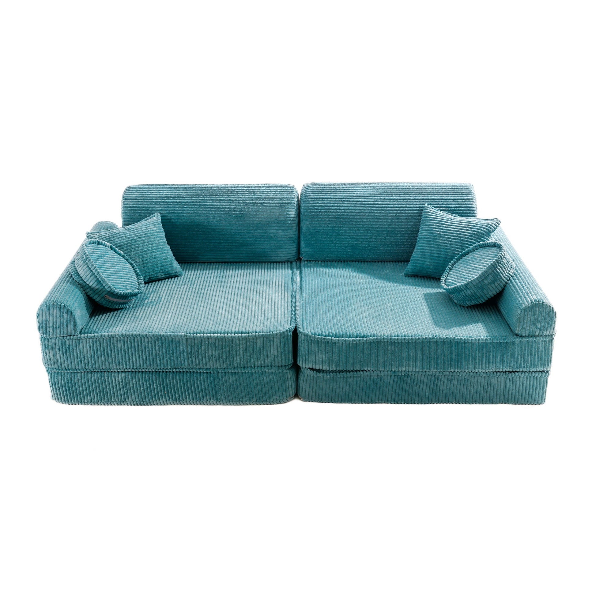 MeowBaby Aesthetic Premium modulinė vaikiška sofa 160 cm – turkio spalva, vaizdas 4