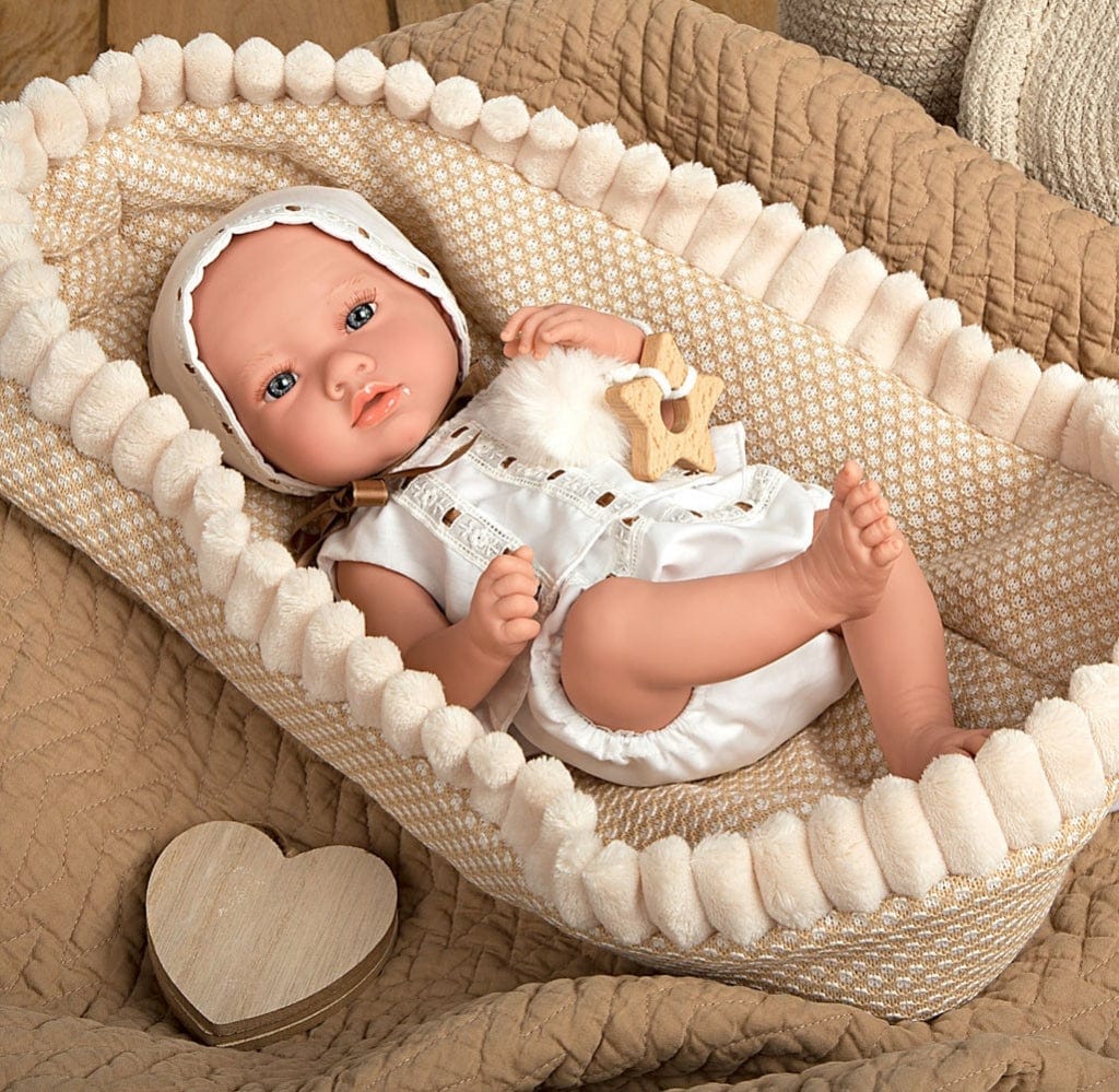 Arias kūdikėlis, mergaitė su rudu lopšeliu, 38 cm
