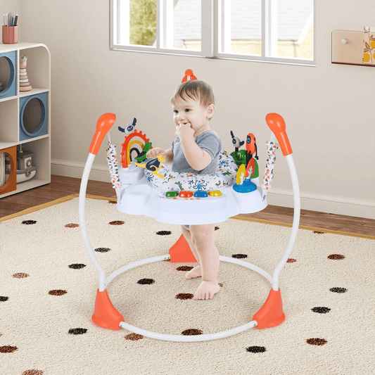 Baby Jumper Šokliukas Su Žaislais – 360° Sėdynė, Reguliuojama Vaikštynės