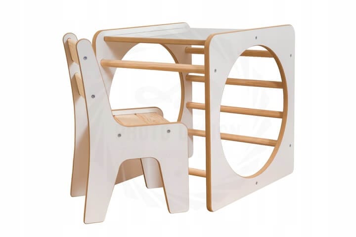 Baby Raj Medinė Montessori Žaidimų Aikštelė Vaikams, MAXI 4 dalių Sūpynės ir Žaidimų Aikštelės